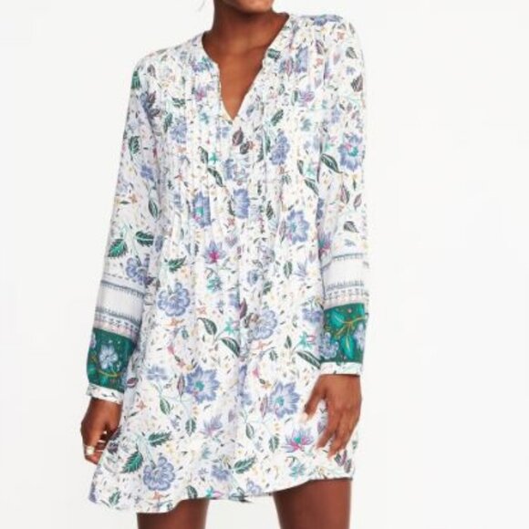 Old Navy Floral Pintuck Swing Dress  Size xsmall - Picture 1 of 10